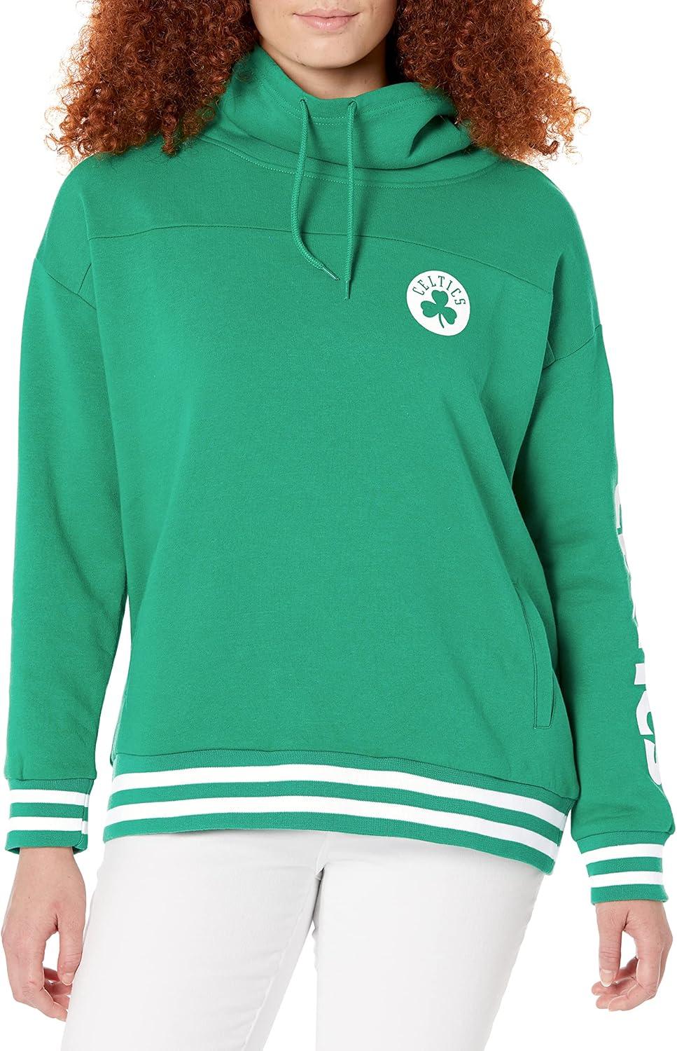 imageUltra Game Womens NBA Official Fleece Hoodie Pullover Sweatshirt Funnel NeckTeam Color
