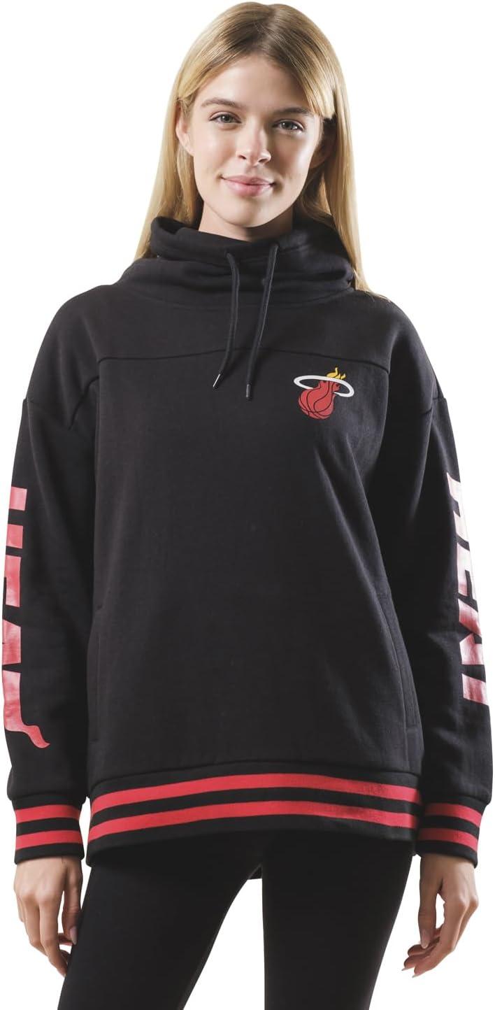 imageUltra Game Womens NBA Official Fleece Hoodie Pullover Sweatshirt Funnel NeckTeam Color