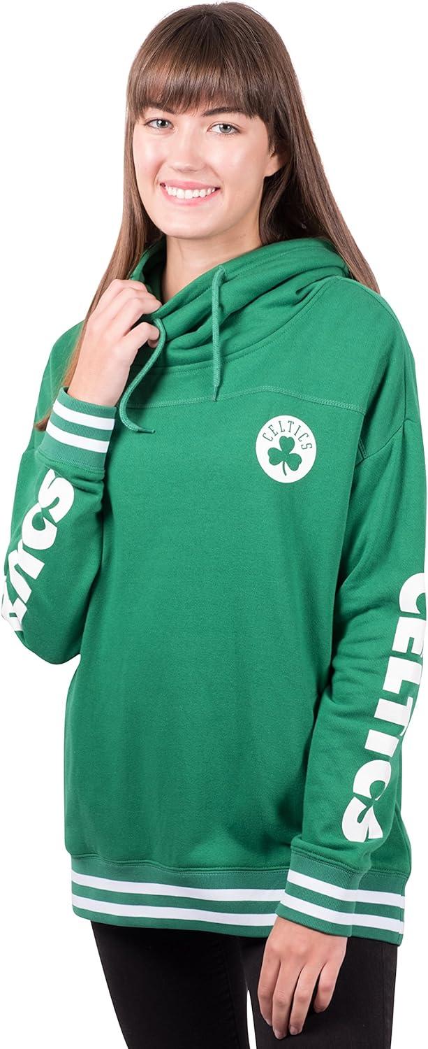 imageUltra Game Womens NBA Official Fleece Hoodie Pullover Sweatshirt Funnel NeckTeam Color