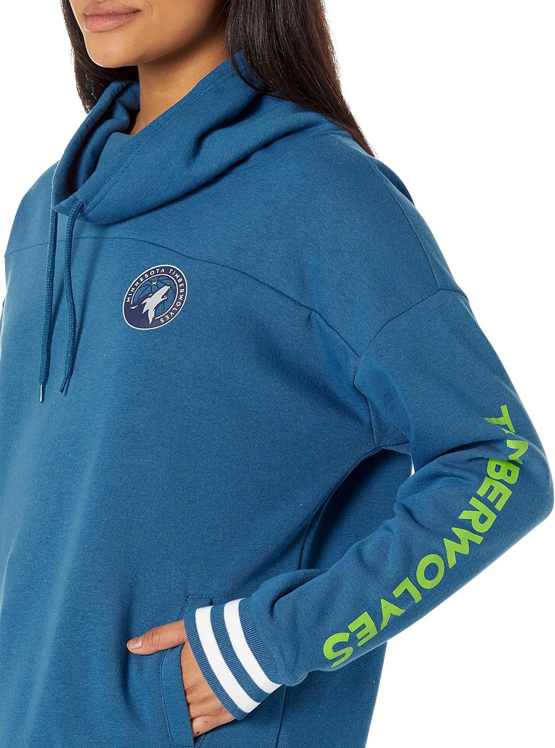 imageUltra Game Womens NBA Official Fleece Hoodie Pullover Sweatshirt Funnel NeckTeam Color