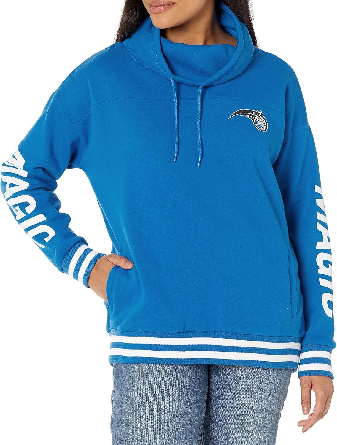 imageUltra Game Womens NBA Official Fleece Hoodie Pullover Sweatshirt Funnel NeckTeam Color