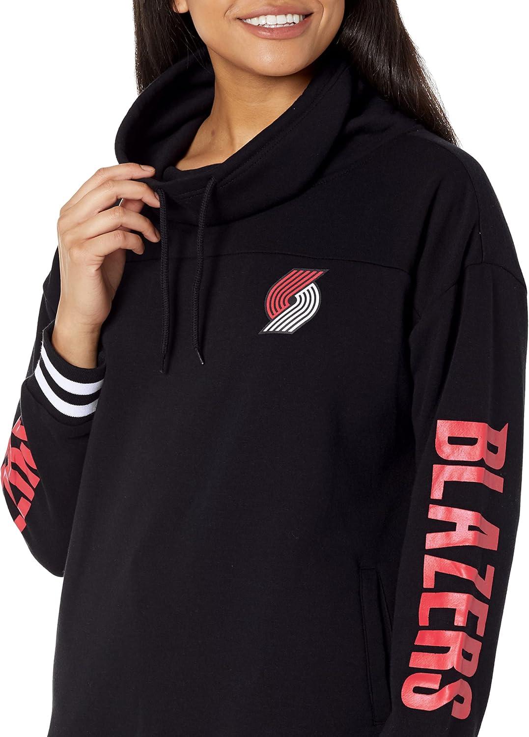 imageUltra Game Womens NBA Official Fleece Hoodie Pullover Sweatshirt Funnel NeckTeam Color
