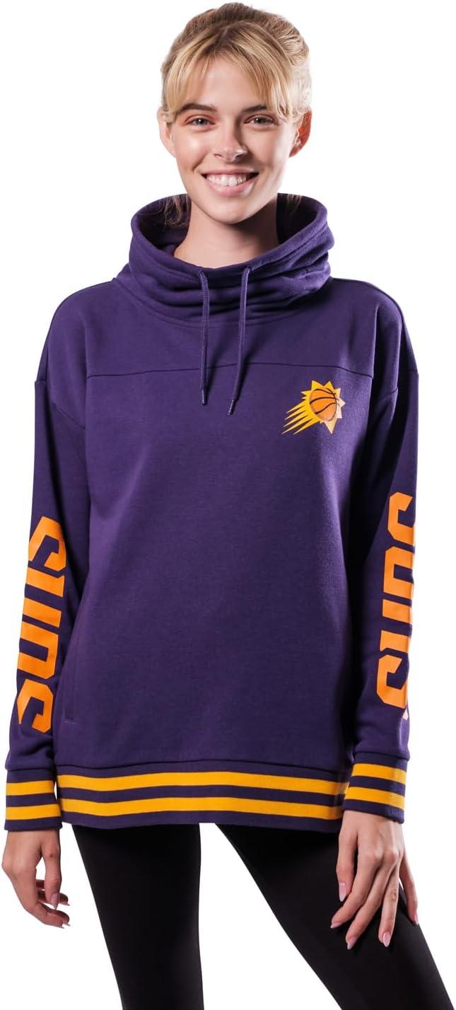 imageUltra Game Womens NBA Official Fleece Hoodie Pullover Sweatshirt Funnel NeckTeam Color