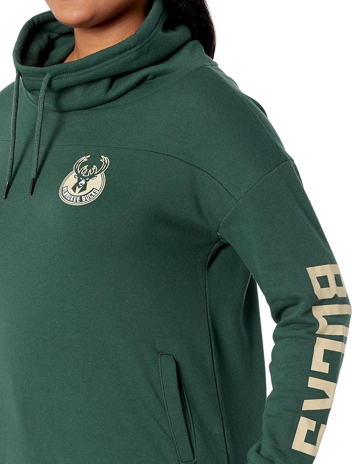 imageUltra Game Womens NBA Official Fleece Hoodie Pullover Sweatshirt Funnel NeckTeam Color