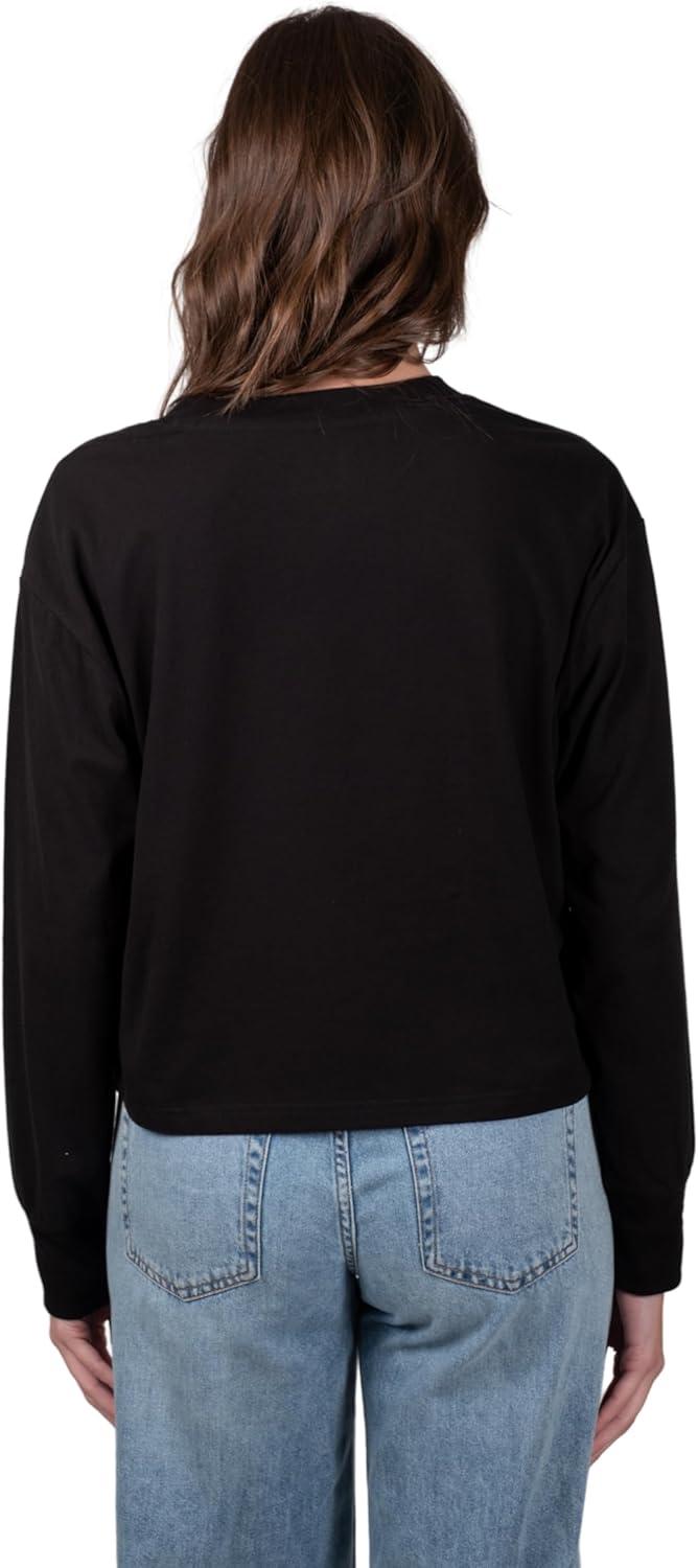 imageUltra Game Womens NBA Official Super Soft Crop Top Pullover SweatshirtBlack