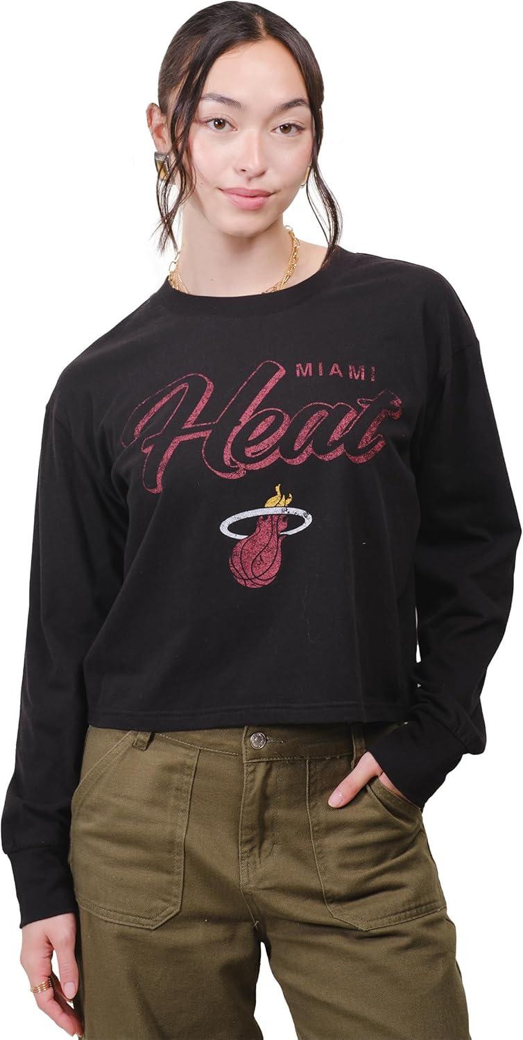 imageUltra Game Womens NBA Official Super Soft Crop Top Pullover SweatshirtBlack