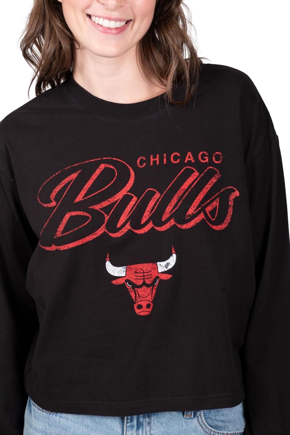 imageUltra Game Womens NBA Official Super Soft Crop Top Pullover SweatshirtBlack