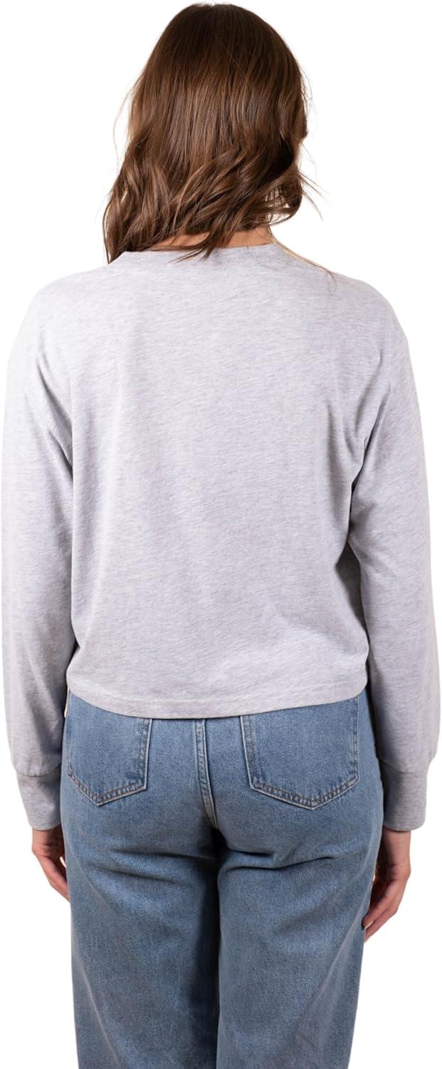 imageUltra Game Womens NBA Official Super Soft Crop Top Pullover SweatshirtHeather Grey
