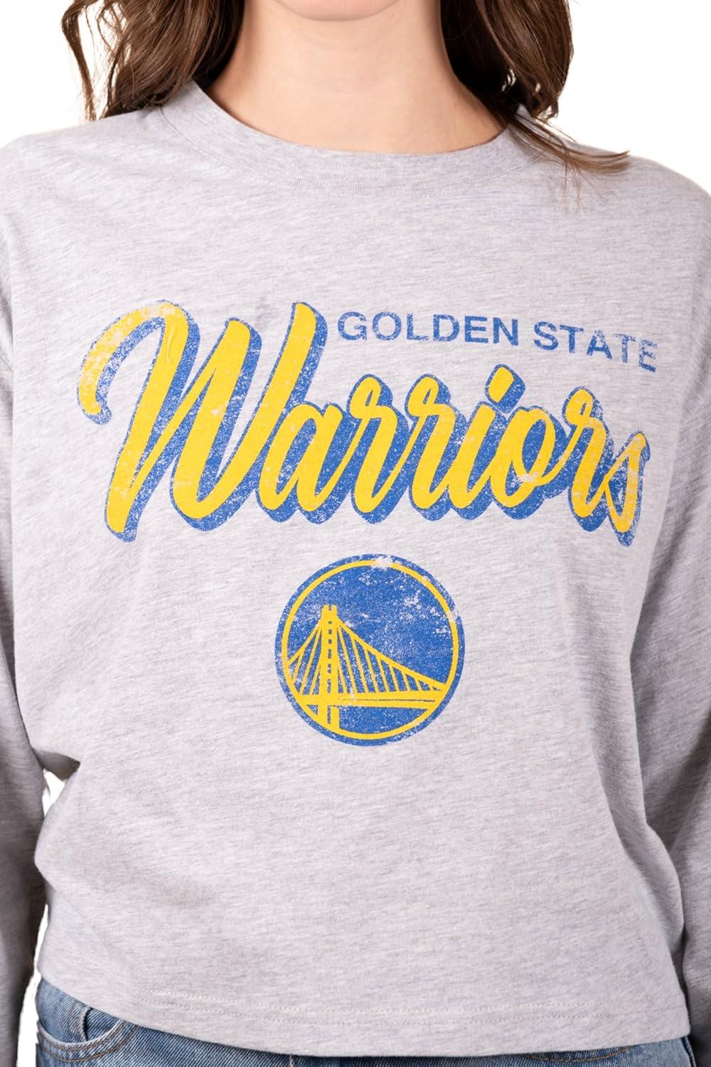 imageUltra Game Womens NBA Official Super Soft Crop Top Pullover SweatshirtHeather Grey