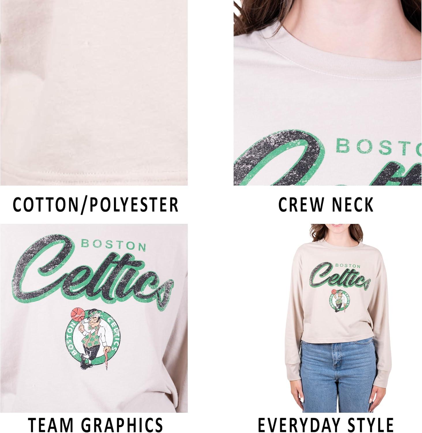 imageUltra Game Womens NBA Official Super Soft Crop Top Pullover SweatshirtSand