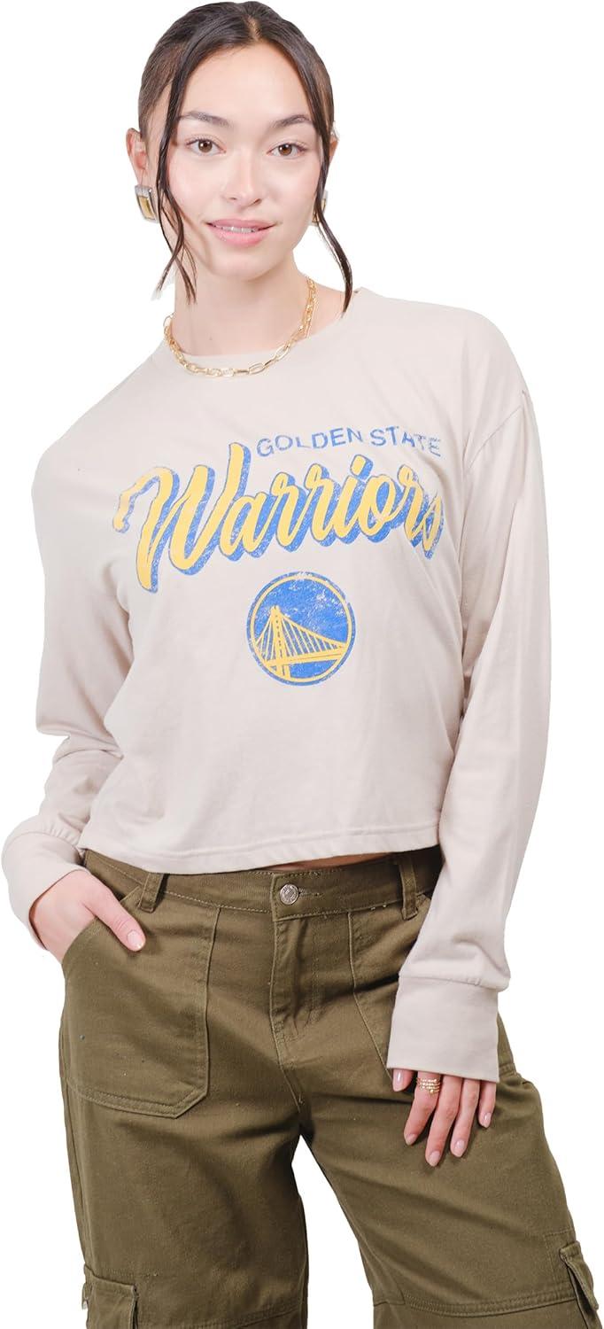 imageUltra Game Womens NBA Official Super Soft Crop Top Pullover SweatshirtSand