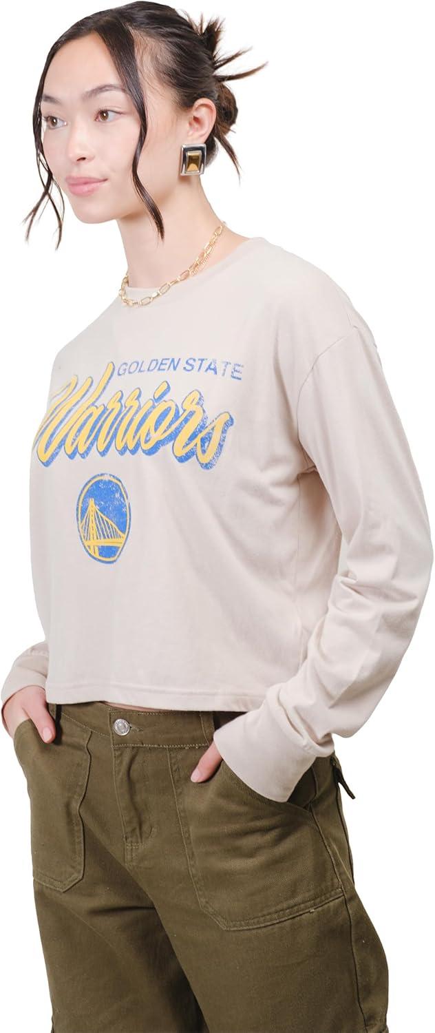 imageUltra Game Womens NBA Official Super Soft Crop Top Pullover SweatshirtSand