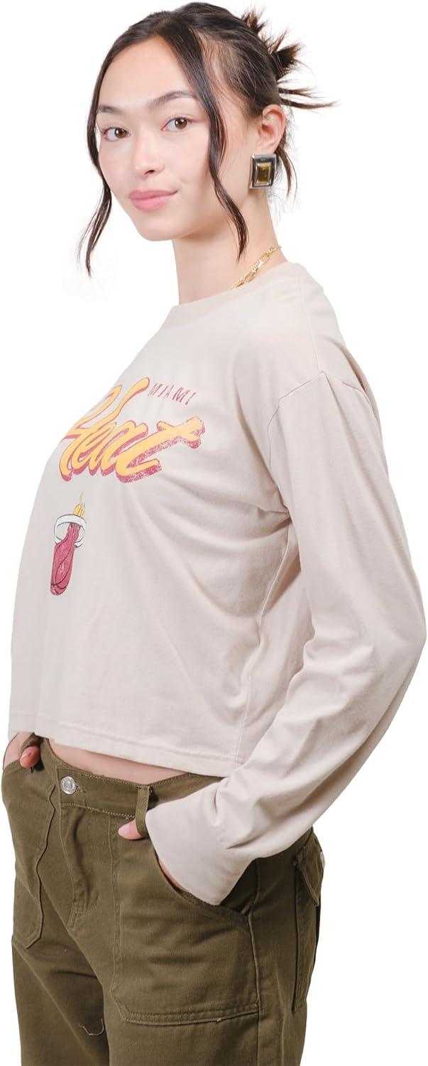 imageUltra Game Womens NBA Official Super Soft Crop Top Pullover SweatshirtSand