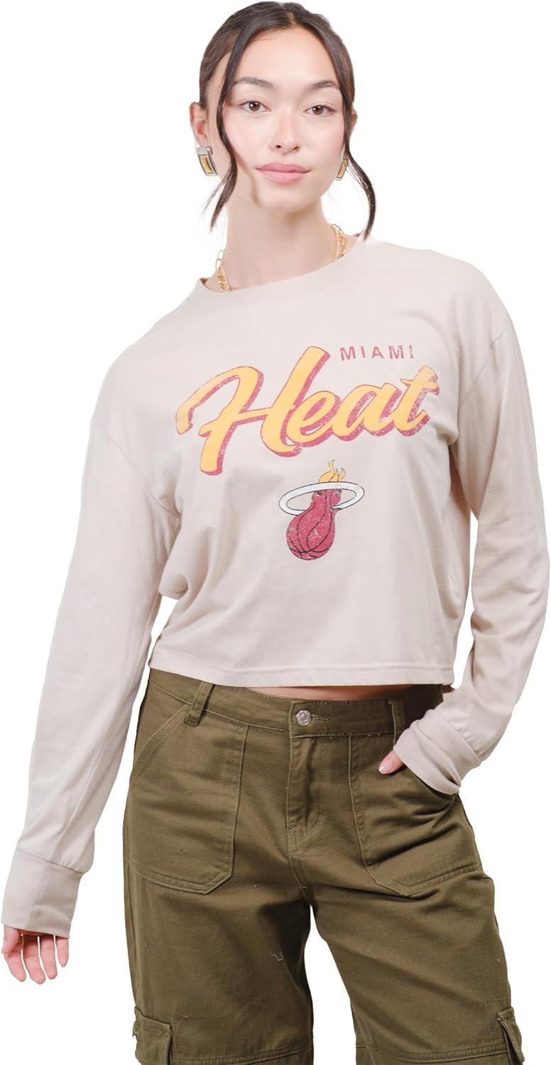 imageUltra Game Womens NBA Official Super Soft Crop Top Pullover SweatshirtSand