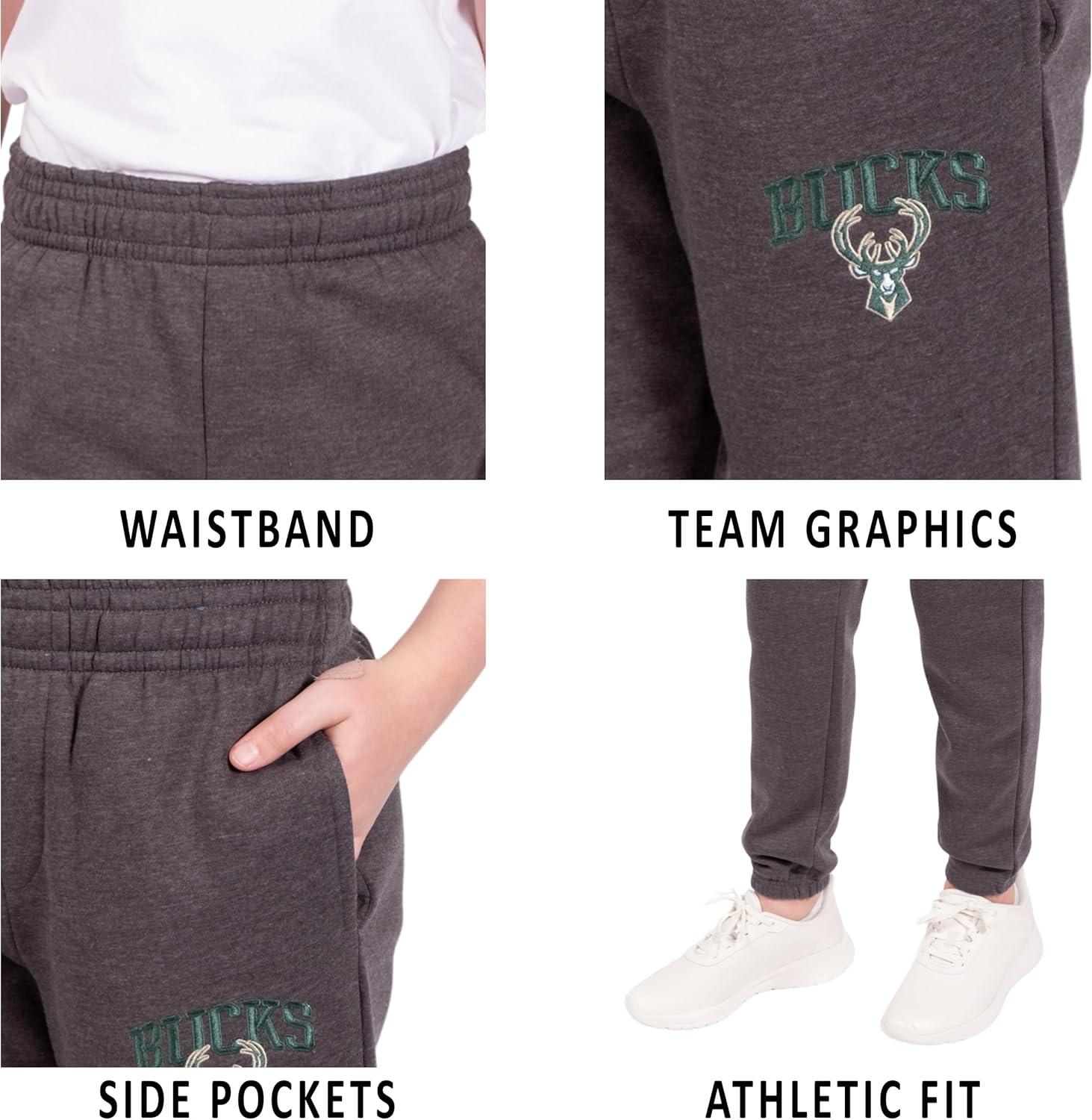 imageUltra Game Youth NBA Official Soft Fleece Active Jogger SweatpantsHeather Charcoal