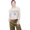 imageUltra Game Womens NBA Official Super Soft Crop Top Pullover SweatshirtSand