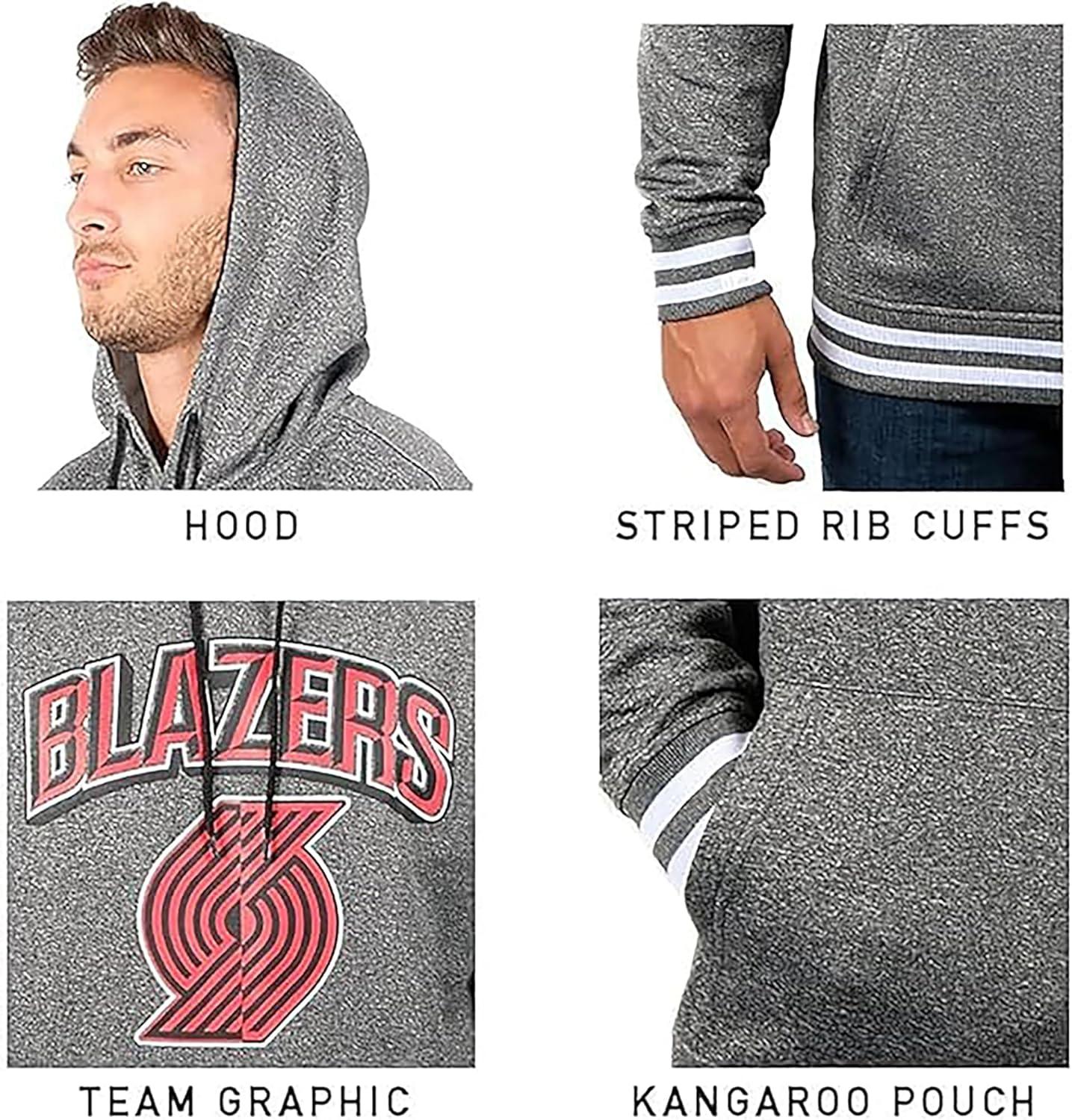 imageUltra Game Mens NBA Official Soft Fleece Hoodie SweatshirtHeather Charcoal