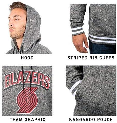 imageUltra Game Mens NBA Official Soft Fleece Hoodie SweatshirtHeather Charcoal