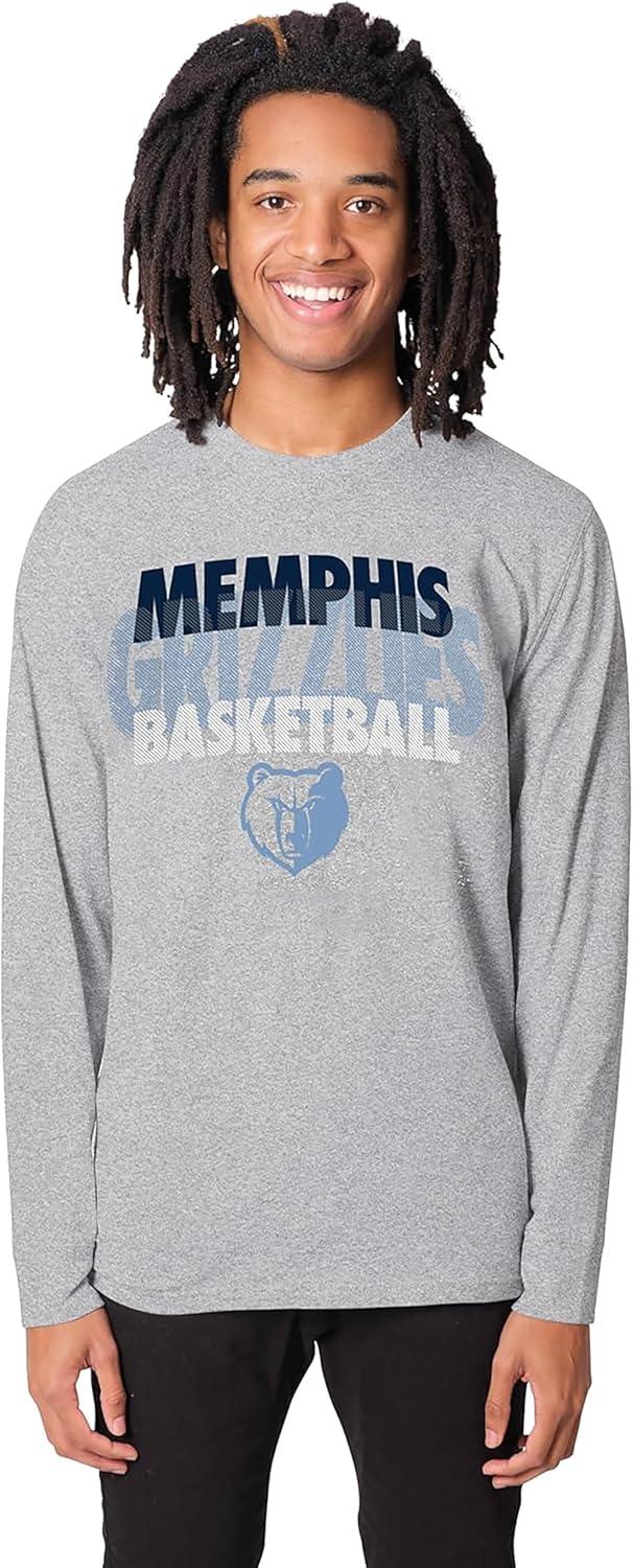 imageUltra Game Mens NBA Official Super Soft Supreme Long Sleeve TShirtHeather Gray