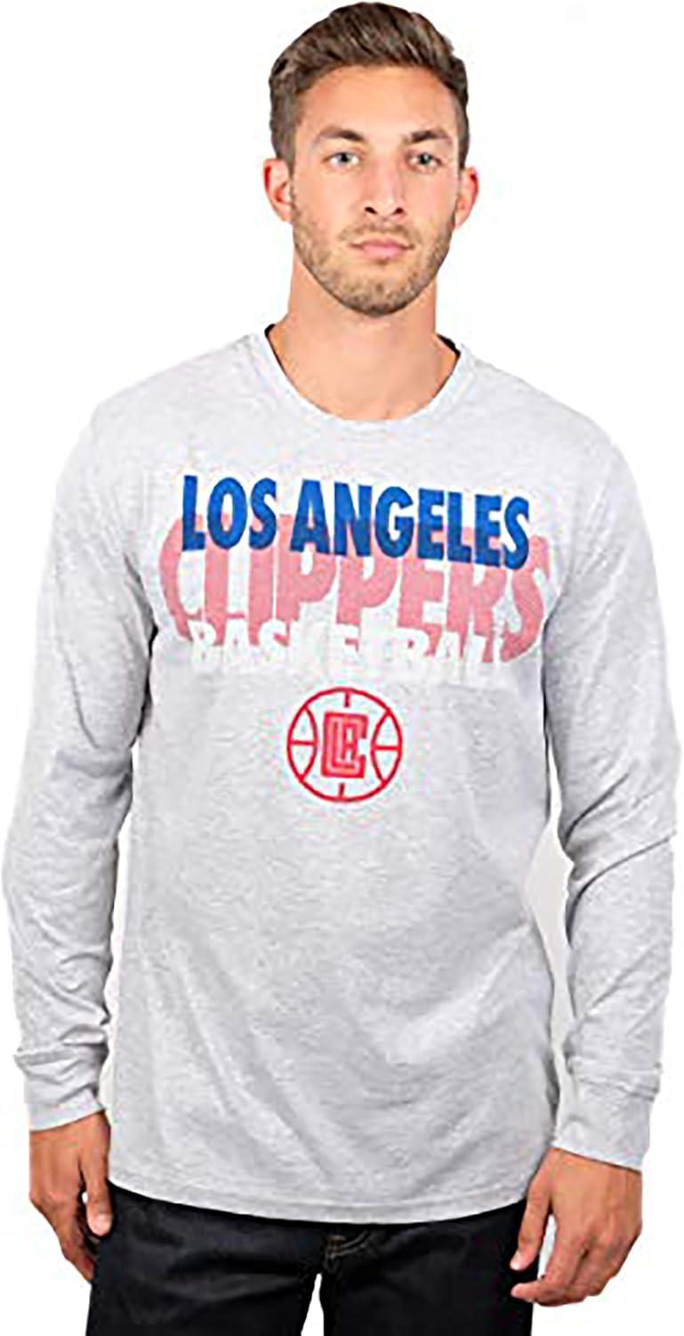 imageUltra Game Mens NBA Official Super Soft Supreme Long Sleeve TShirtHeather Gray
