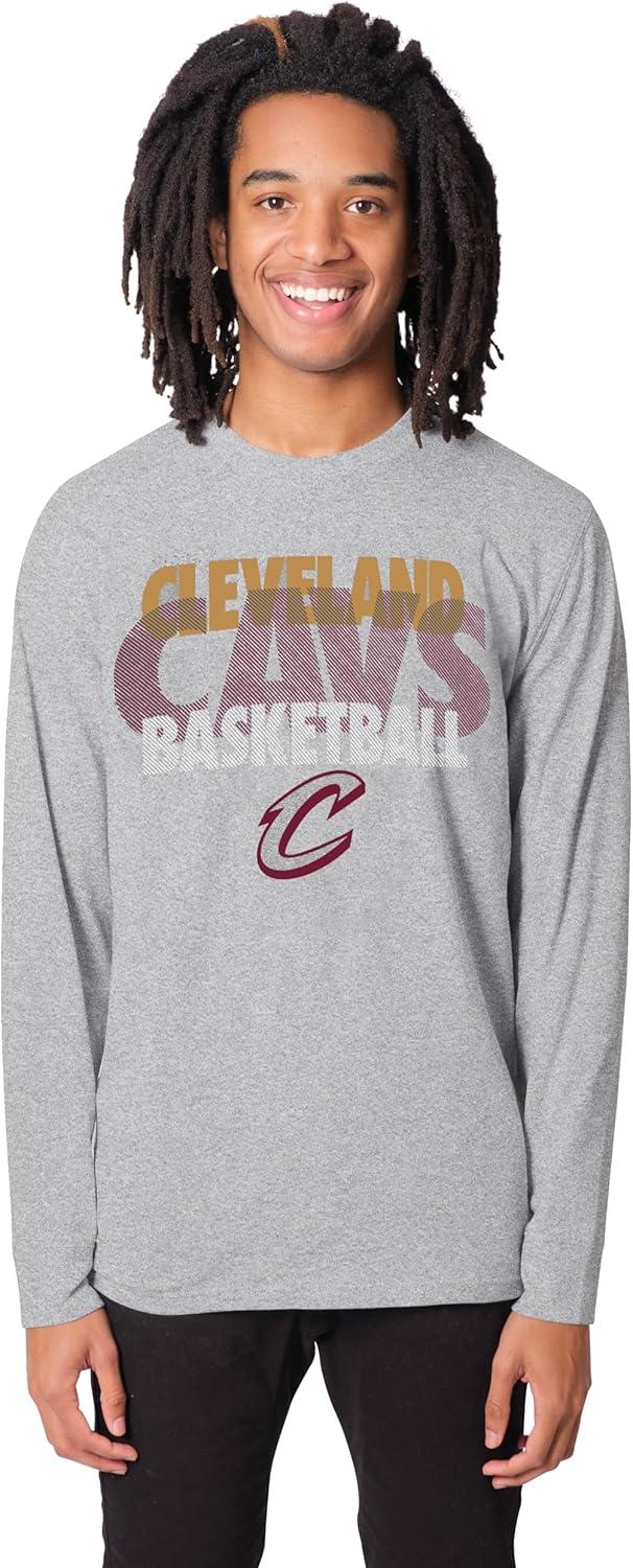 imageUltra Game Mens NBA Official Super Soft Supreme Long Sleeve TShirtHeather Gray