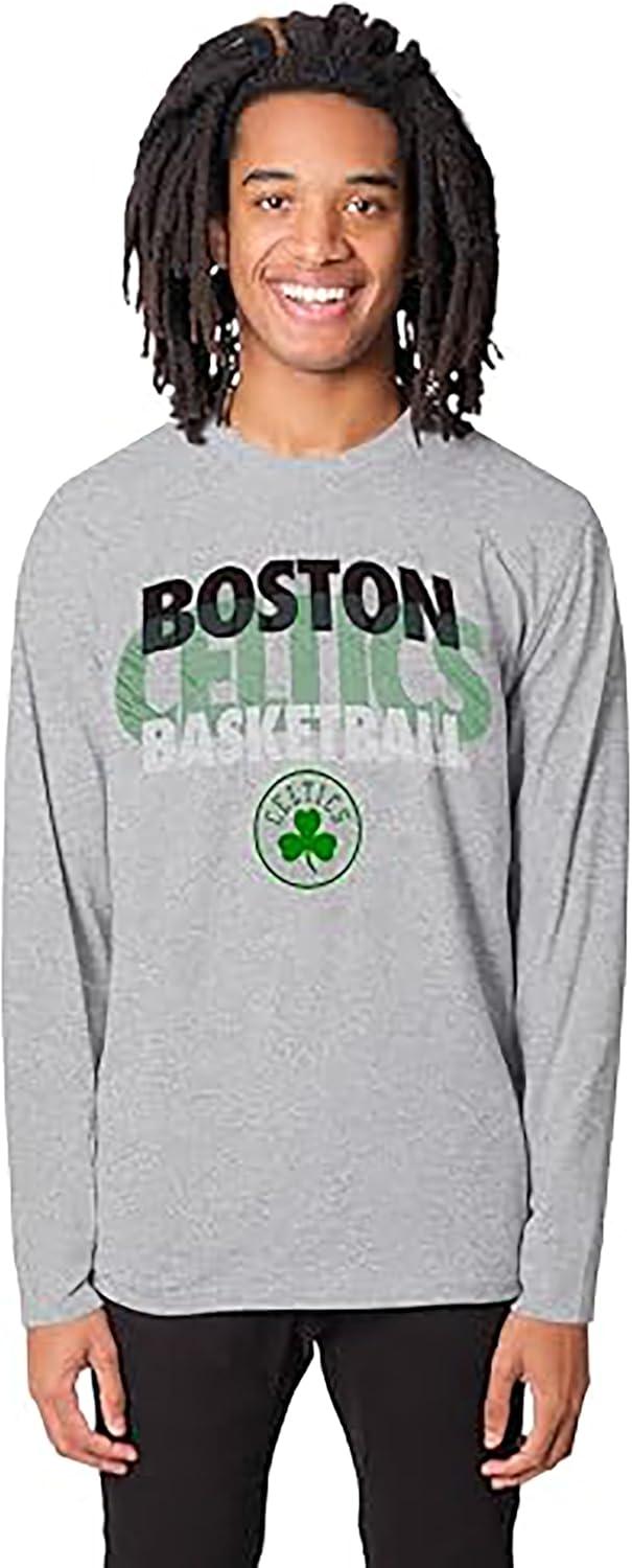 imageUltra Game Mens NBA Official Super Soft Supreme Long Sleeve TShirtHeather Gray