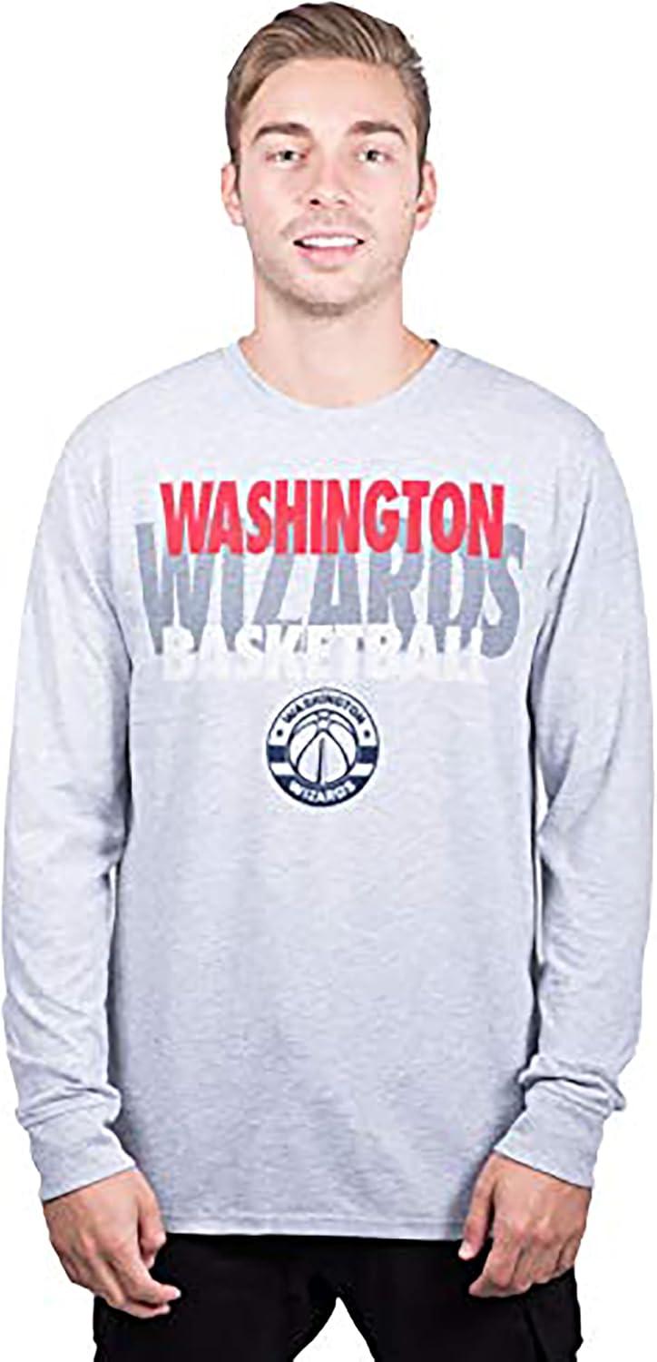 imageUltra Game Mens NBA Official Super Soft Supreme Long Sleeve TShirtHeather Gray