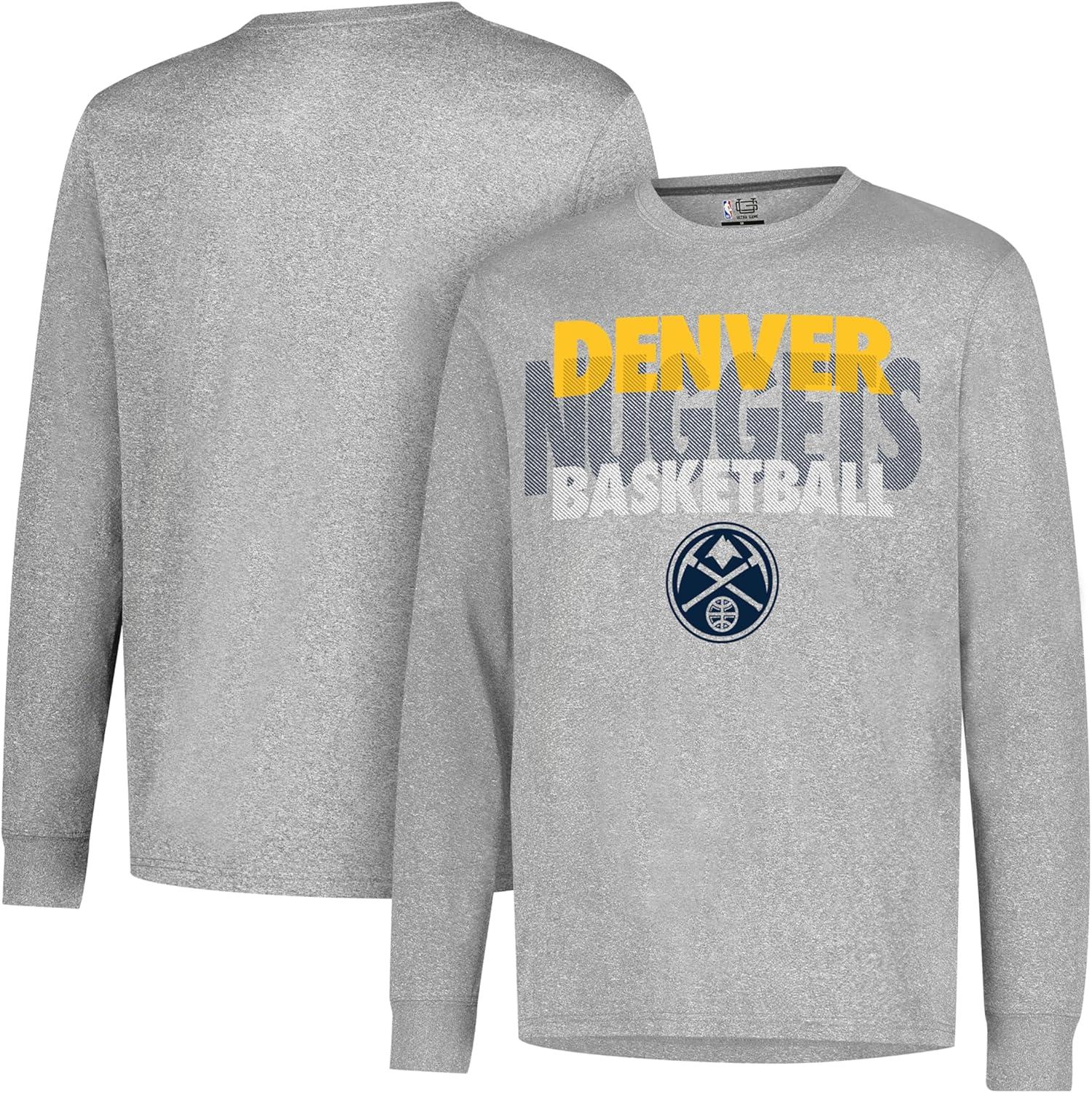 imageUltra Game Mens NBA Official Super Soft Supreme Long Sleeve TShirtHeather Gray