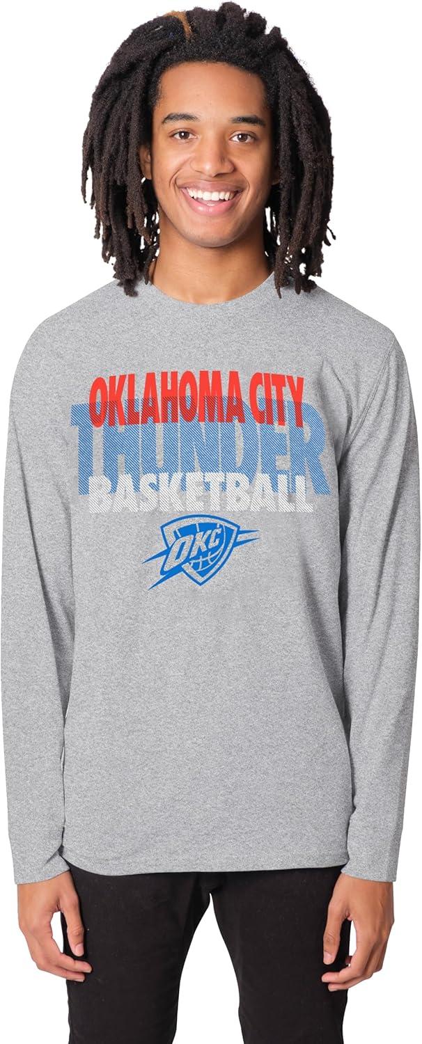 imageUltra Game Mens NBA Official Super Soft Supreme Long Sleeve TShirtHeather Gray