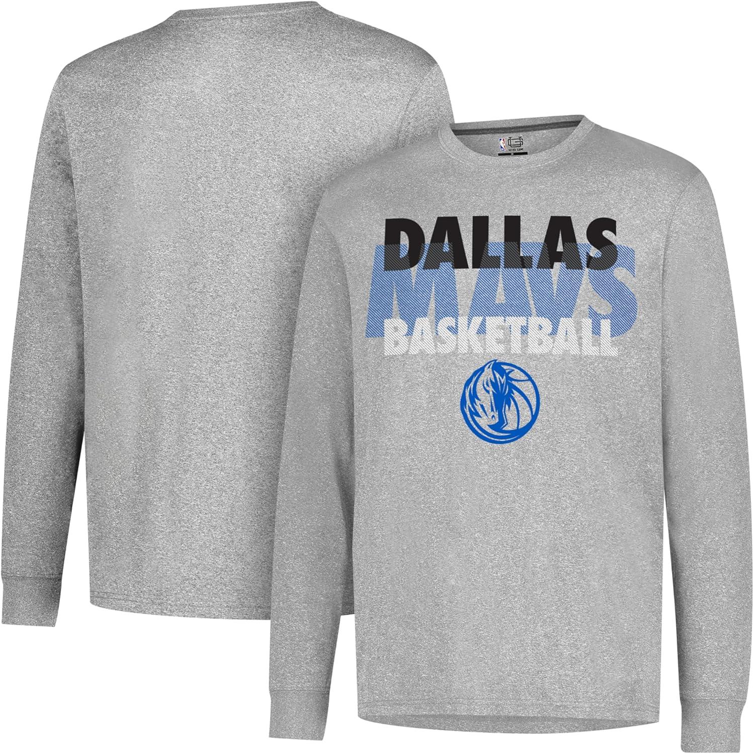 imageUltra Game Mens NBA Official Super Soft Supreme Long Sleeve TShirtHeather Gray