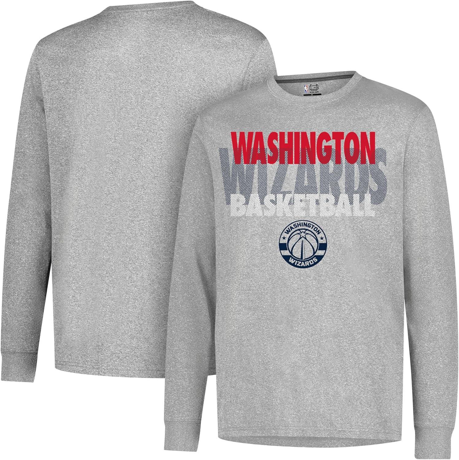 imageUltra Game Mens NBA Official Super Soft Supreme Long Sleeve TShirtHeather Gray