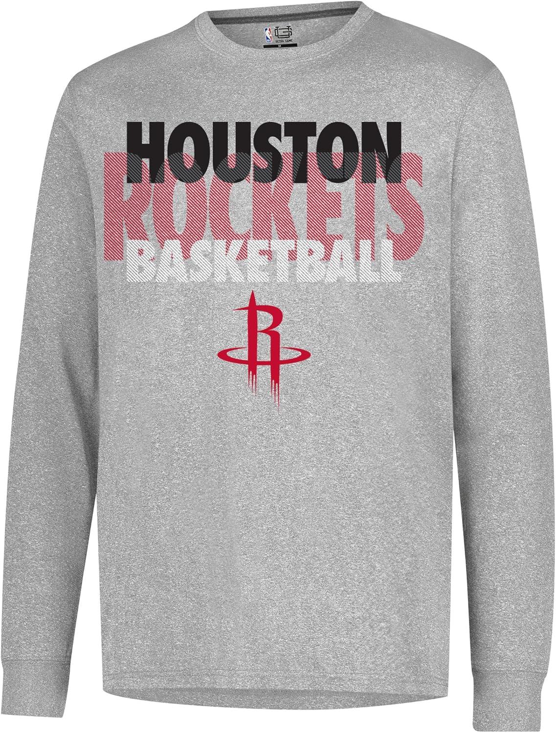 imageUltra Game Mens NBA Official Super Soft Supreme Long Sleeve TShirtHeather Gray