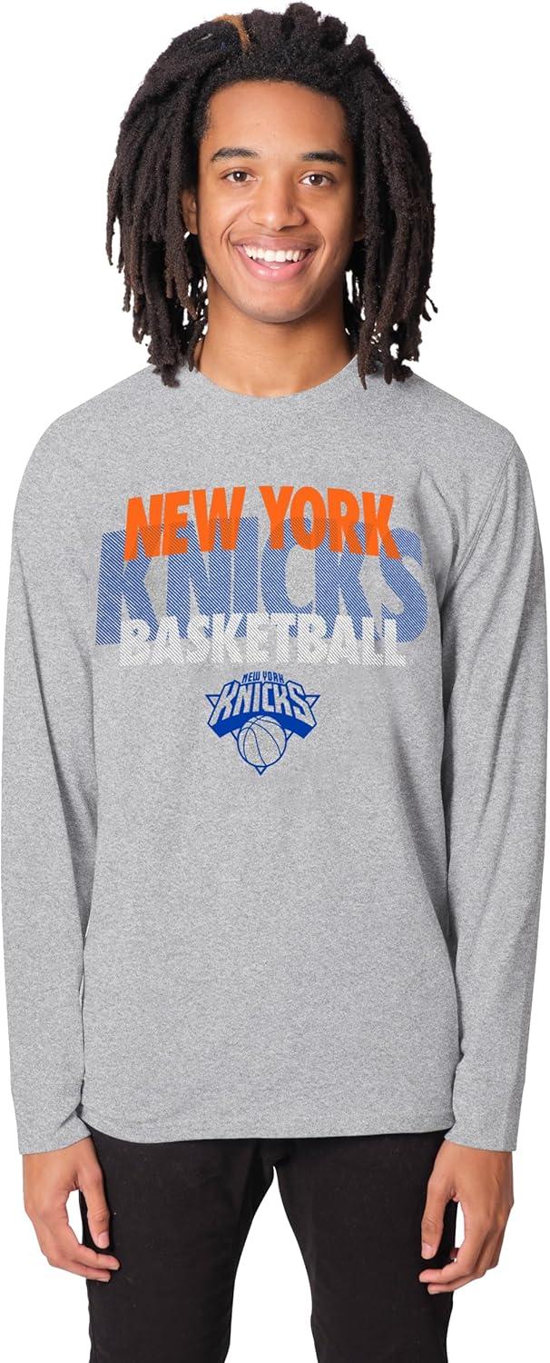 imageUltra Game Mens NBA Official Super Soft Supreme Long Sleeve TShirtHeather Gray