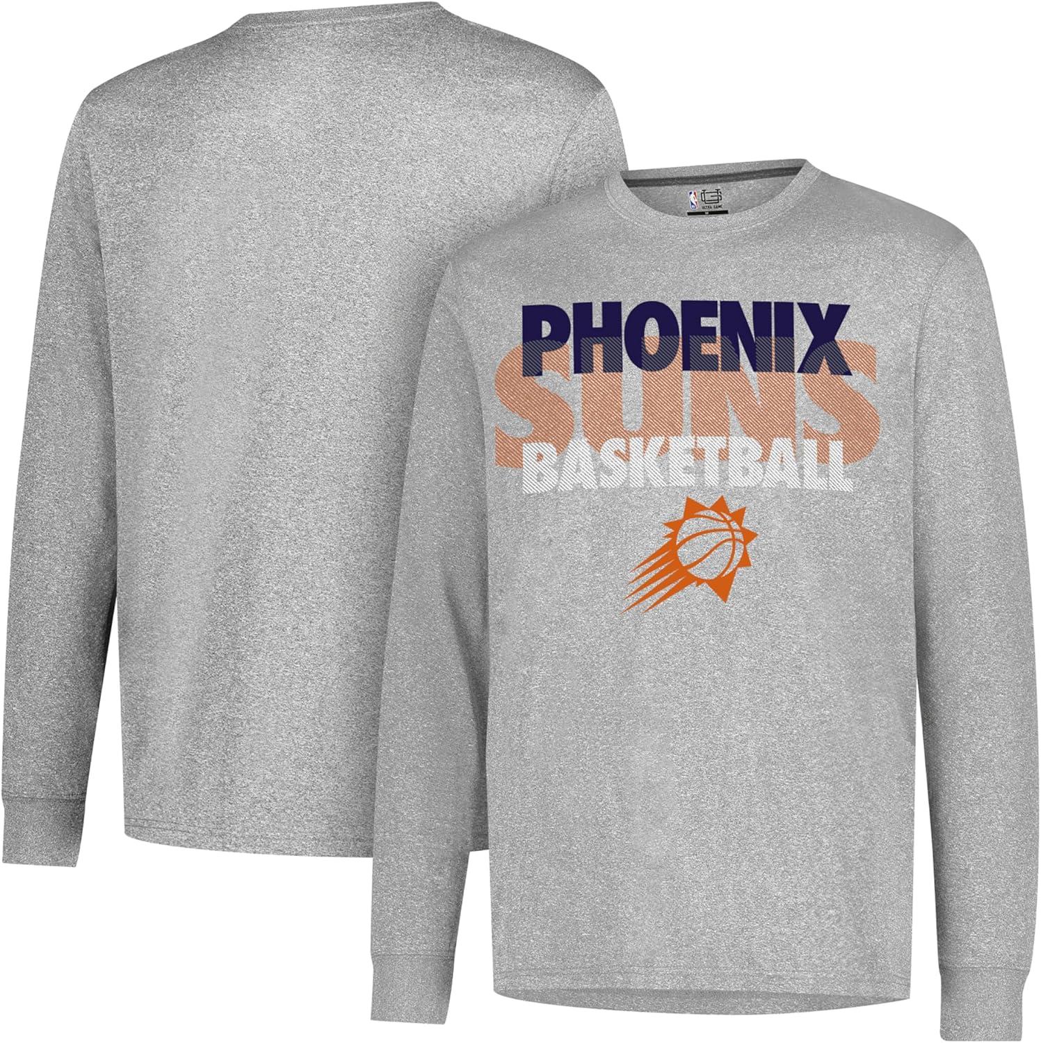 imageUltra Game Mens NBA Official Super Soft Supreme Long Sleeve TShirtHeather Gray