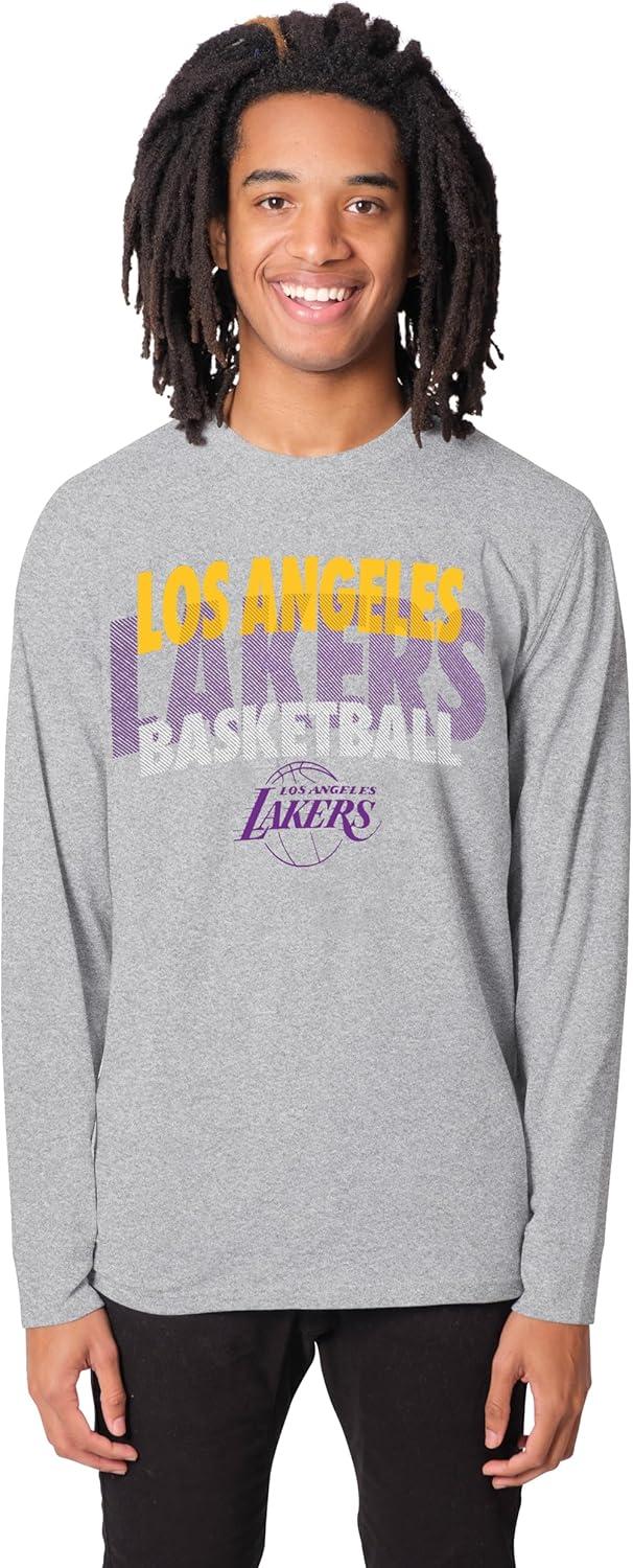 imageUltra Game Mens NBA Official Super Soft Supreme Long Sleeve TShirtHeather Gray