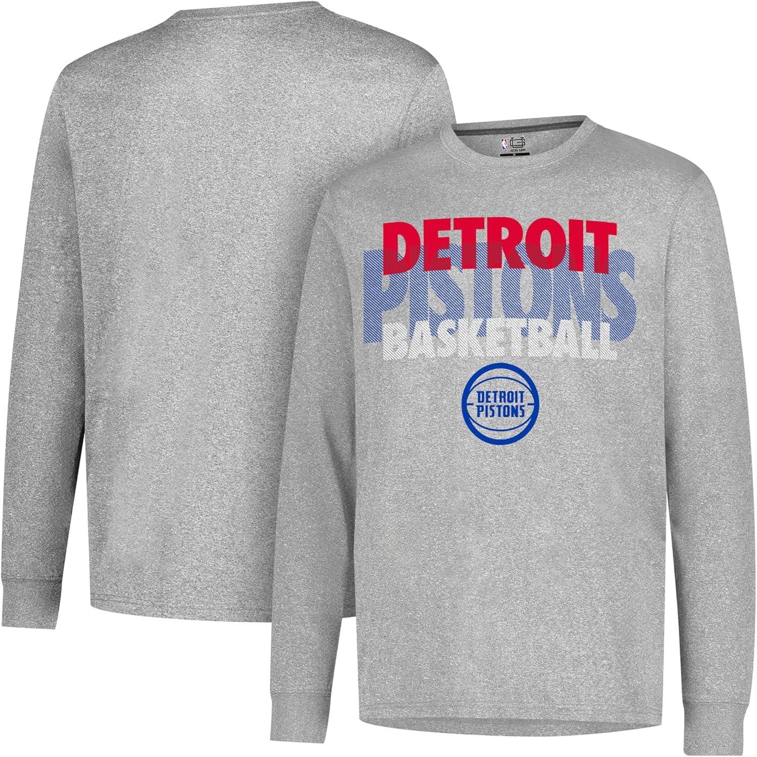 imageUltra Game Mens NBA Official Super Soft Supreme Long Sleeve TShirtHeather Gray