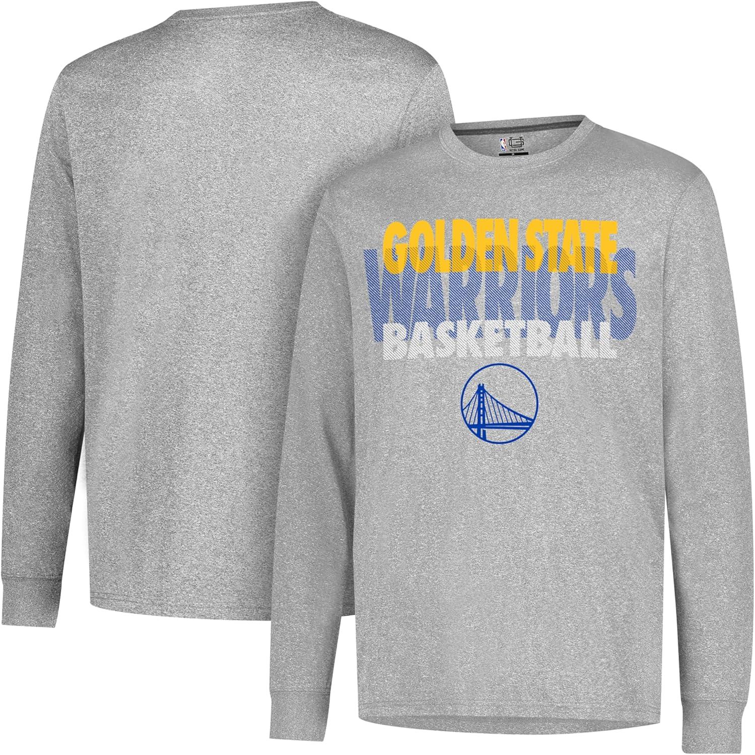 imageUltra Game Mens NBA Official Super Soft Supreme Long Sleeve TShirtHeather Gray
