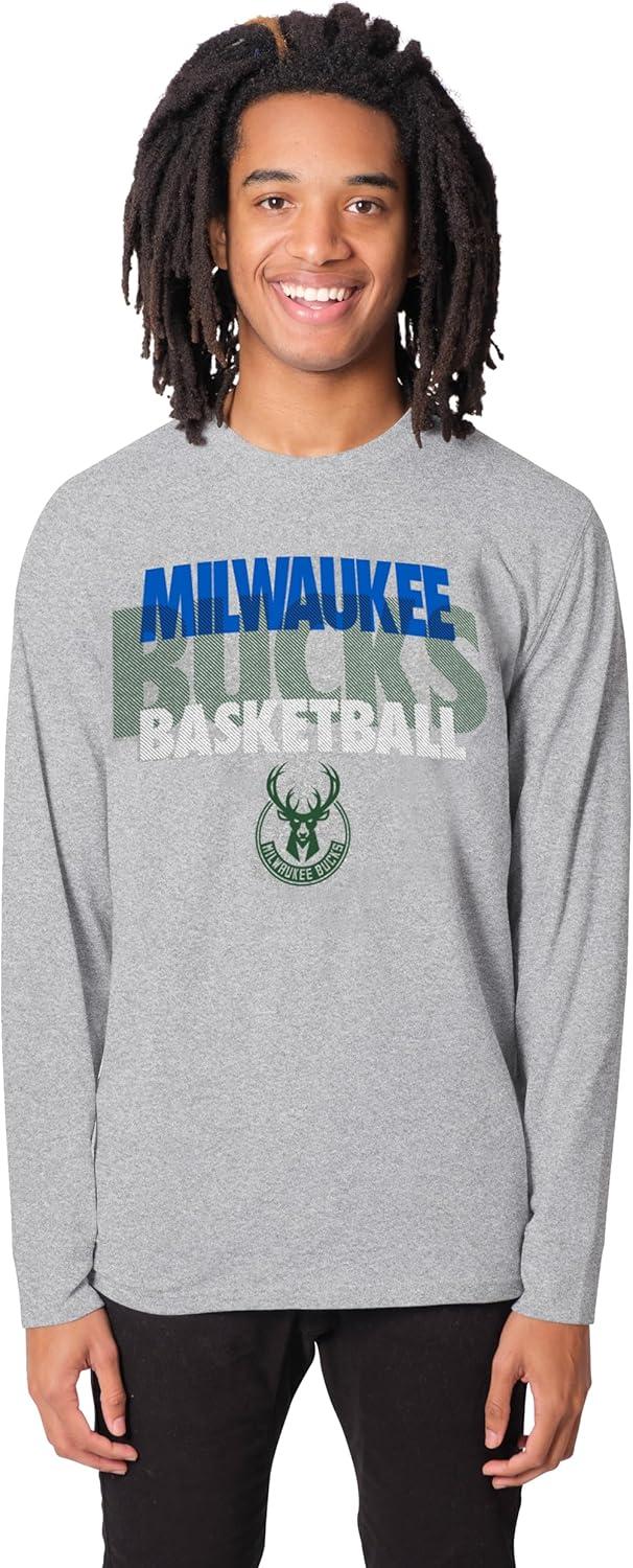 imageUltra Game Mens NBA Official Super Soft Supreme Long Sleeve TShirtHeather Gray