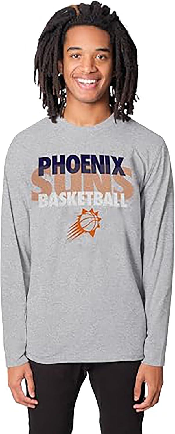 imageUltra Game Mens NBA Official Super Soft Supreme Long Sleeve TShirtHeather Gray