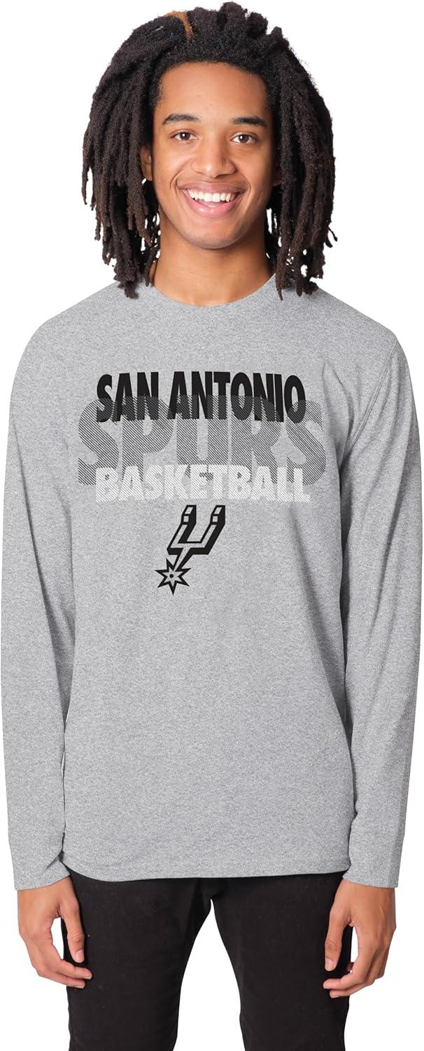 imageUltra Game Mens NBA Official Super Soft Supreme Long Sleeve TShirtHeather Gray