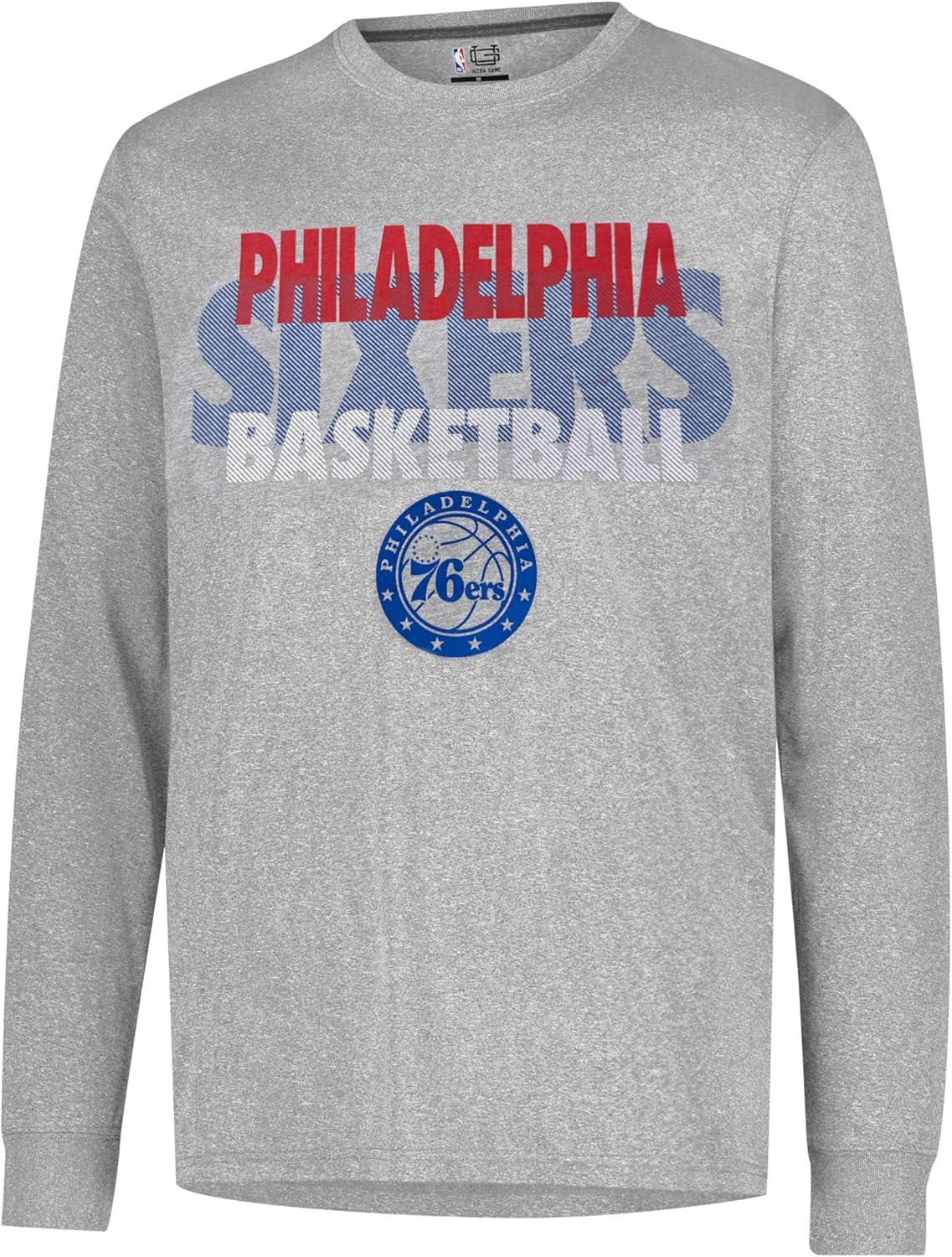 imageUltra Game Mens NBA Official Super Soft Supreme Long Sleeve TShirtHeather Gray
