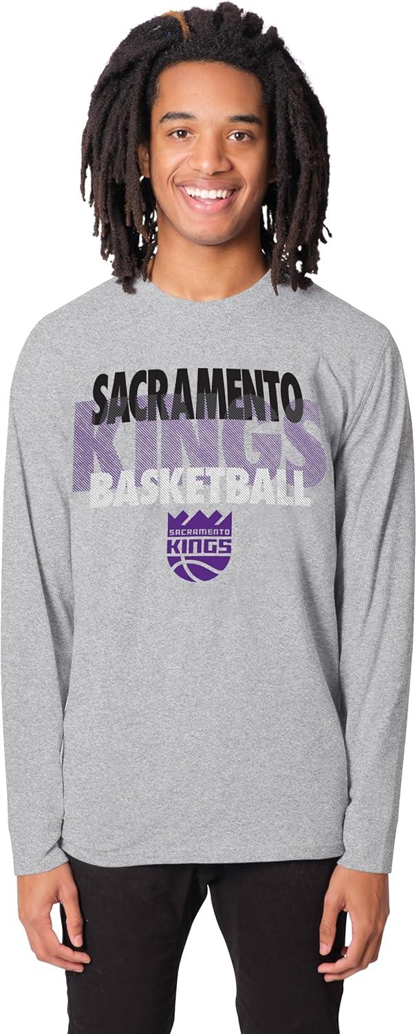 imageUltra Game Mens NBA Official Super Soft Supreme Long Sleeve TShirtHeather Gray