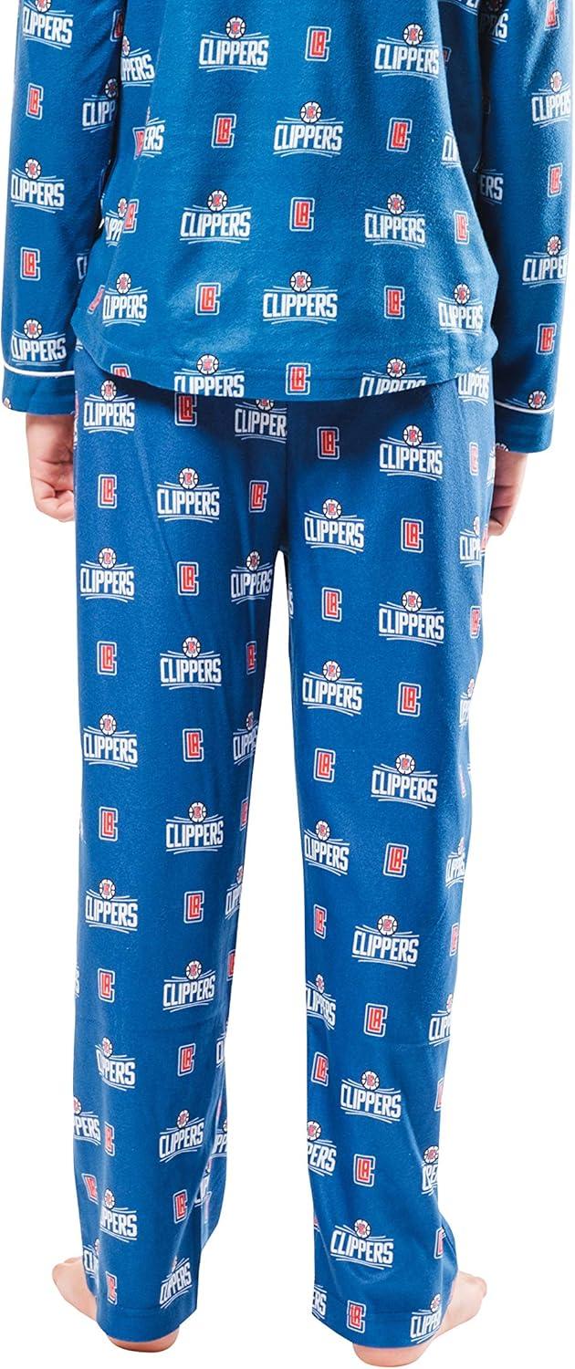imageUltra Game Youth NBA Official 2Piece Pajama Pants ampamp Button Down Shirt SetTeam Color
