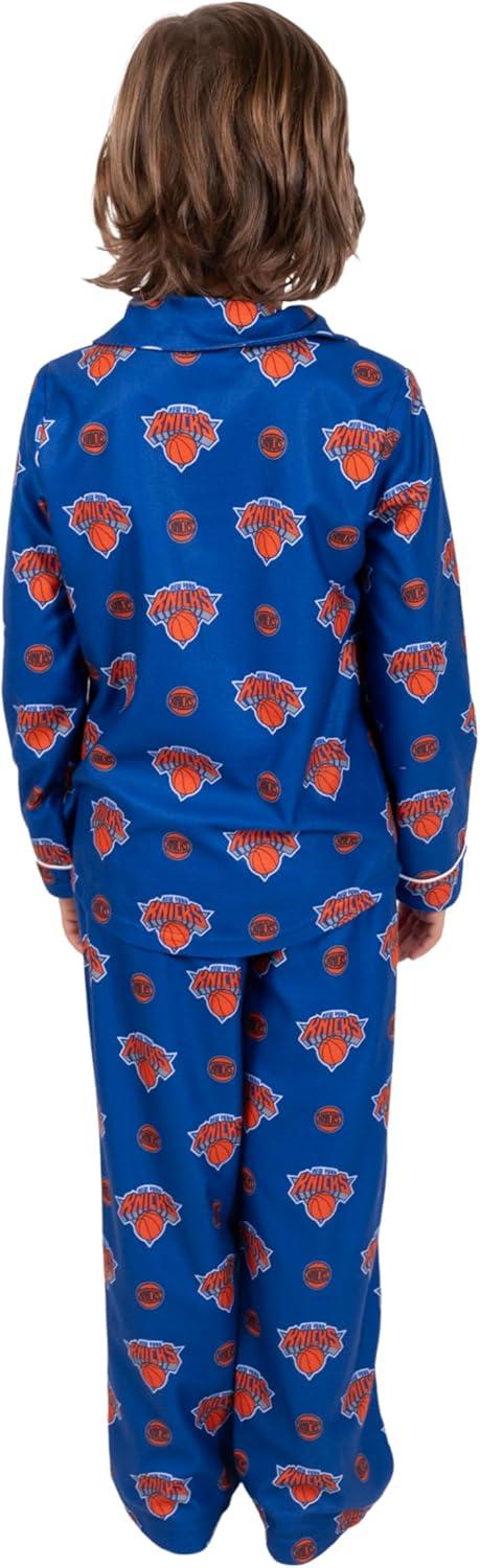 imageUltra Game Youth NBA Official 2Piece Pajama Pants ampamp Button Down Shirt SetToddler Sizes
