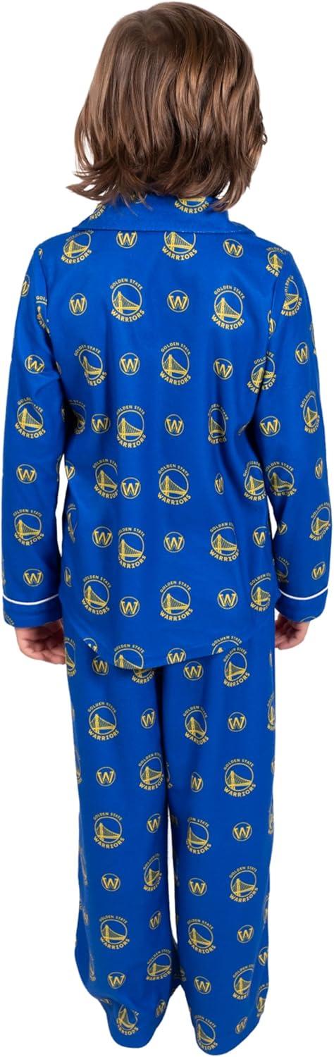 imageUltra Game Youth NBA Official 2Piece Pajama Pants ampamp Button Down Shirt SetToddler Sizes