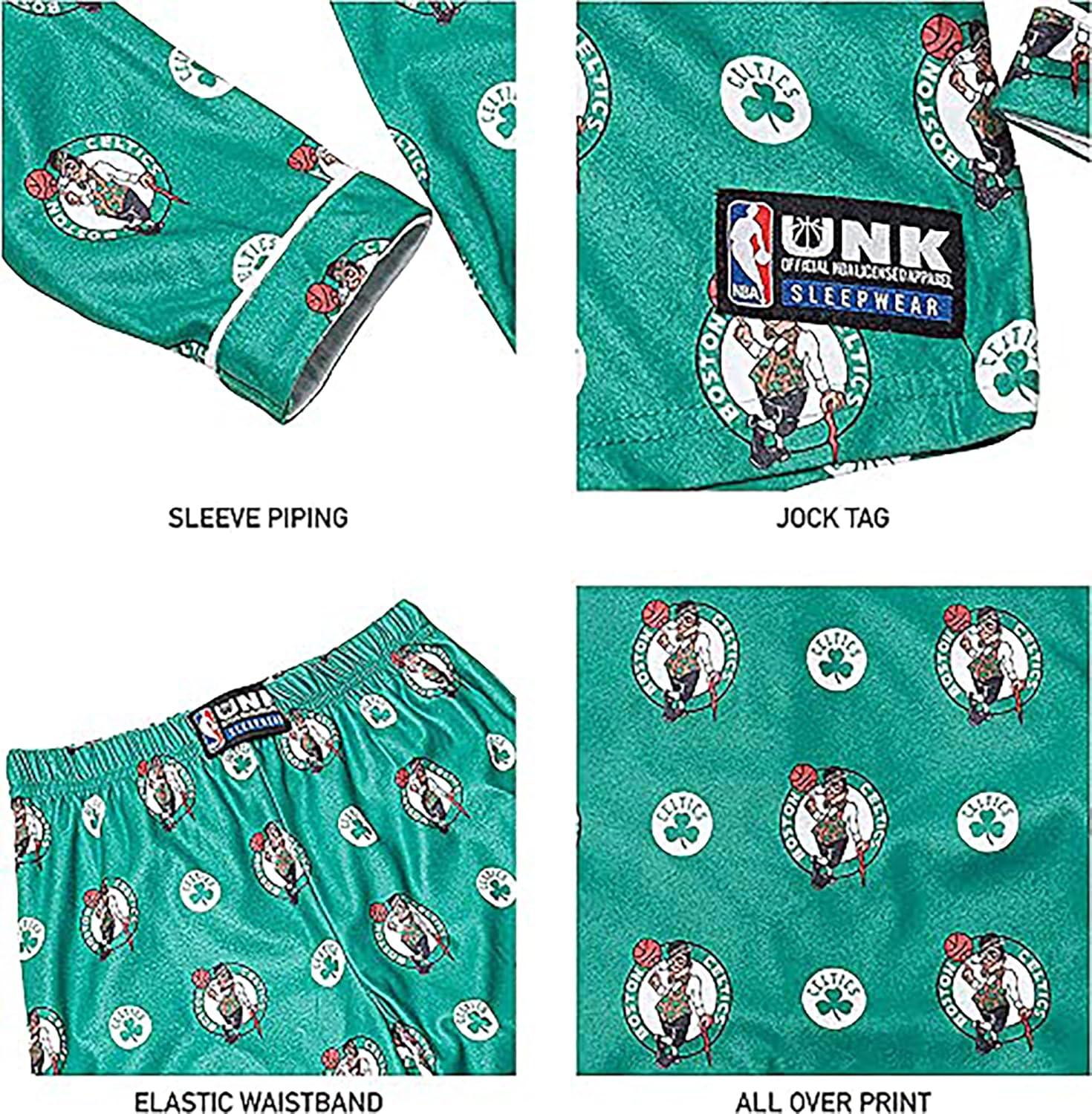 imageUltra Game Youth NBA Official 2Piece Pajama Pants ampamp Button Down Shirt SetToddler Sizes