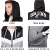 imageUltra Game Mens NBA Official Contrast Back Cut Full Zip Hoodie SweatshirtBlack