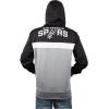 imageUltra Game Mens NBA Official Contrast Back Cut Full Zip Hoodie SweatshirtBlack