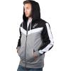 imageUltra Game Mens NBA Official Contrast Back Cut Full Zip Hoodie SweatshirtBlack
