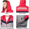 imageUltra Game Mens NBA Official Contrast Back Cut Full Zip Hoodie SweatshirtRed